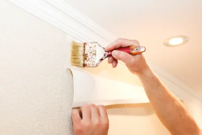 Pose de papier peint à Fins — revêtements muraux et toiles de verre